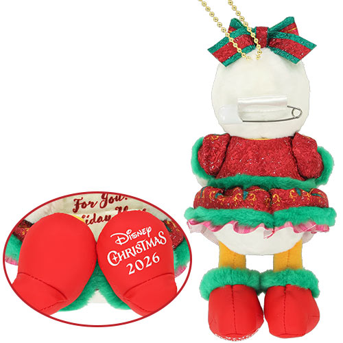 Daisy Duck Plush Badge Disney Christmas 2026 Mickey & Friends | Tokyo Disneyland & Tokyo DisneySea