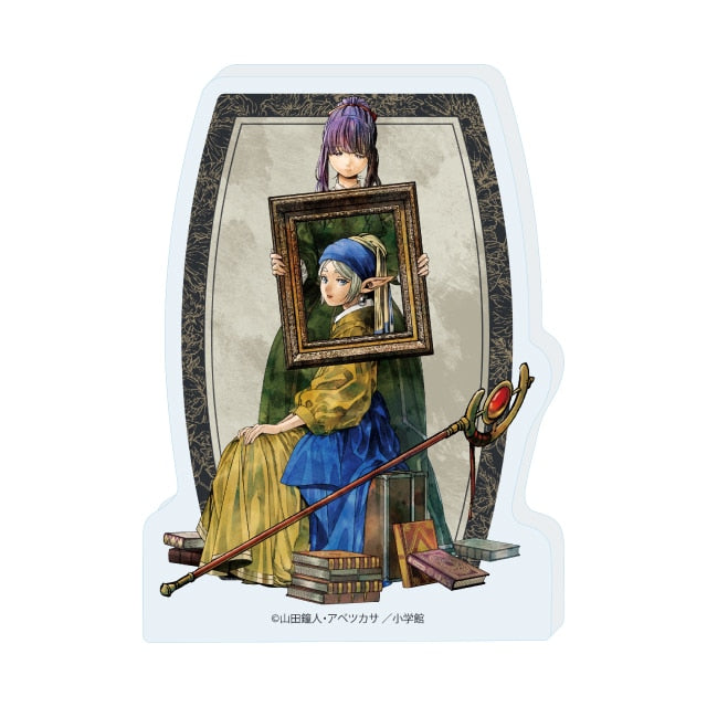 Frieren and Fern Mini Acrylic Block | Vermeer's Girl with a Pearl Earring