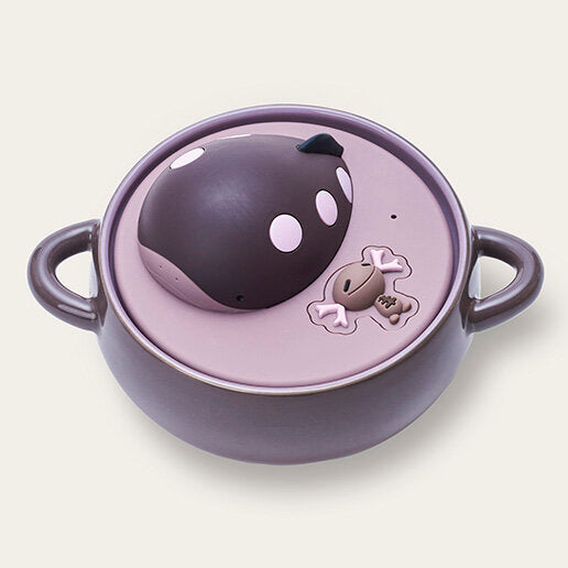 Purple children's pot with a lid featuring Clodsire.