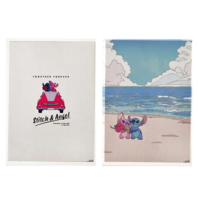 SDJ - Stitch & Angel - A4 Size Plastic Folder