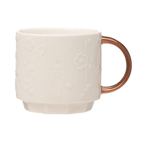 Starbucks Reserve® Roastery Mug Cask Handle Copper Color. White ceramic mug with a copper handle. Shop at LEALEA MART.