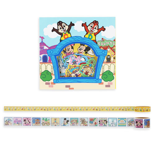 A stationery set including stickers and masking tape from the exclusive Tokyo Disneyland 43rd Anniversary collection.