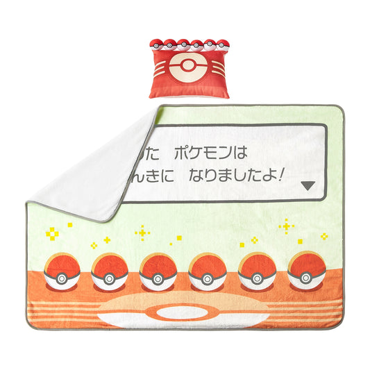 Pokémon - Your Pokémon Are Fully Healed! Nap Set Blanket and Poke Ball Pillow Set