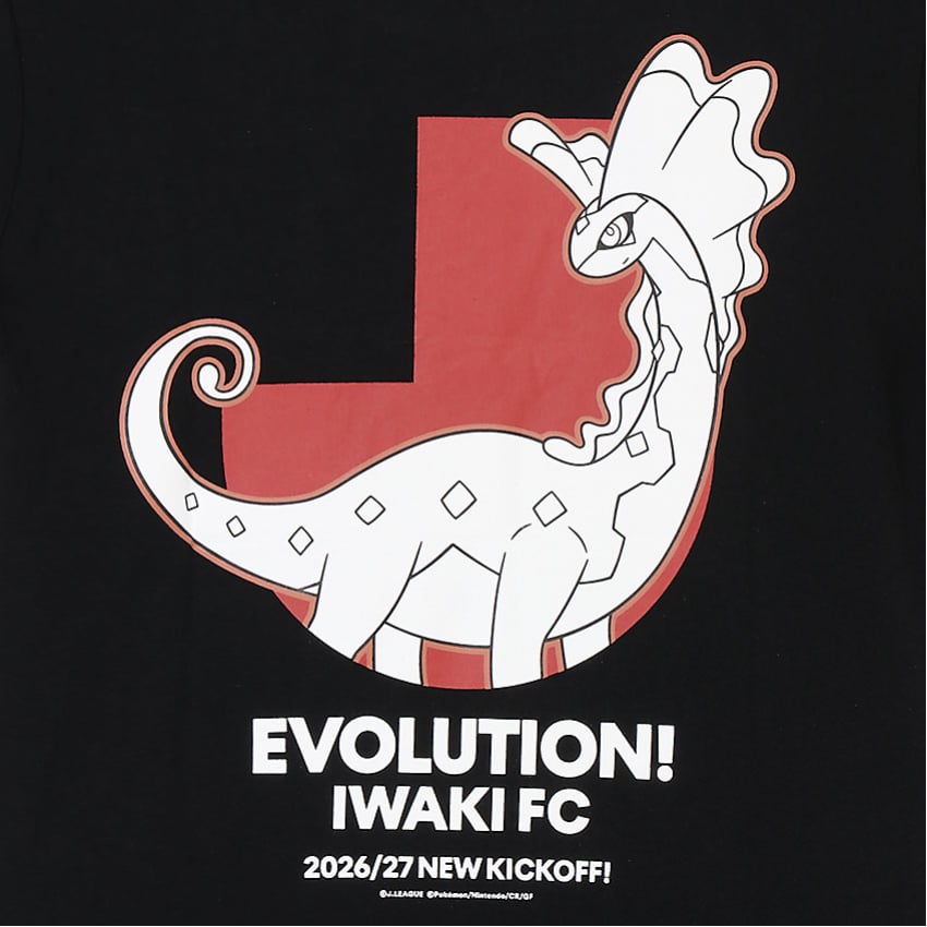 Aurorus T-Shirt Black Kids Iwaki FC x Pokemon J.League | J.League Online Store