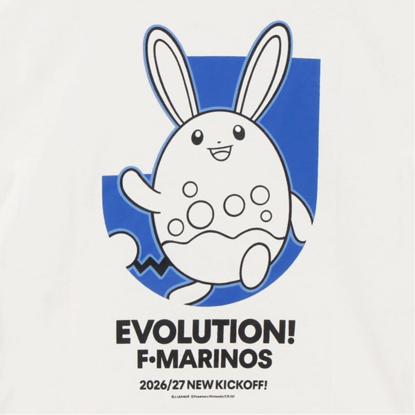 Azumarill T-Shirt White Kids Yokohama F. Marinos x Pokemon J.League | J.League Online Store