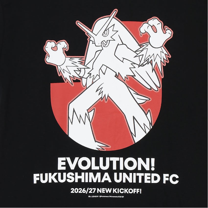 Blaziken T-Shirt Black Fukushima United FC x Pokemon J.League | J.League Online Store
