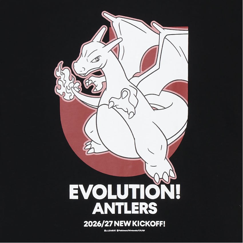 Charizard T-Shirt Black Kashima Antlers x Pokemon J.League | J.League Online Store