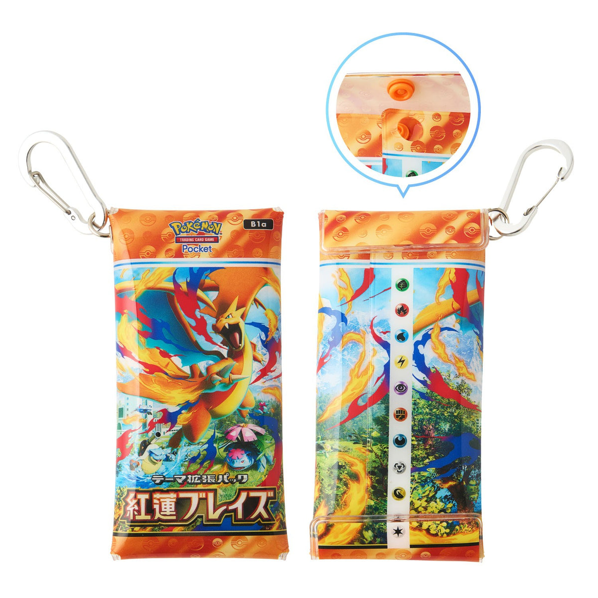 Pouch with Carabiner Pokémon Trading Card Game Pocket Theme Expansion Pack Crimson Blaze | Pokémon Center Japan