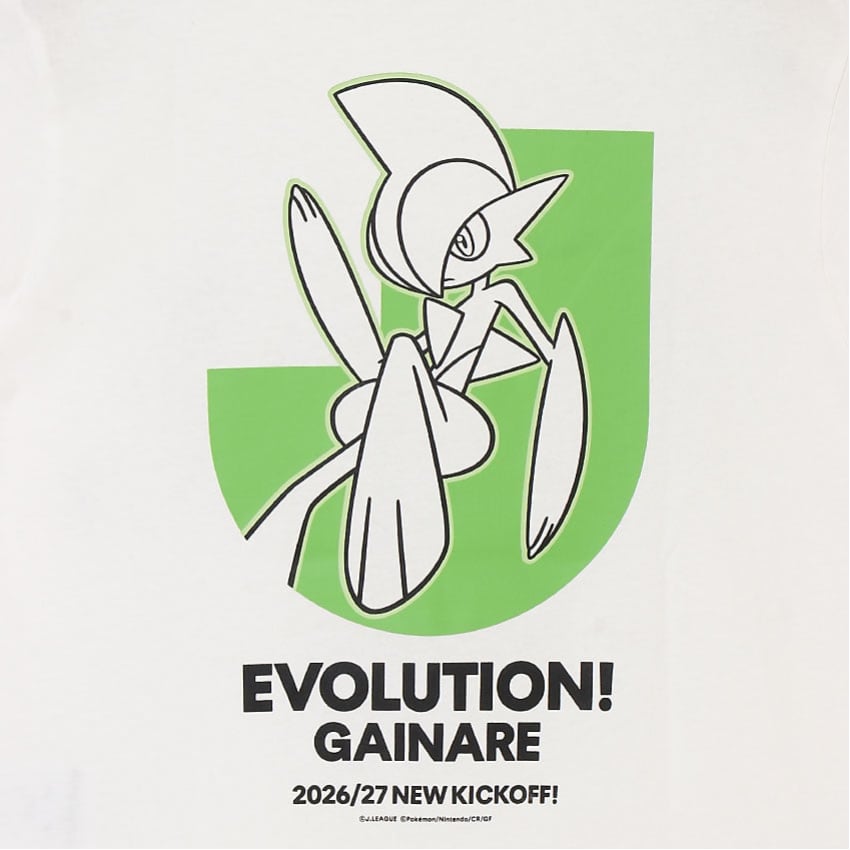 Gallade T-Shirt White Kids Gainare Tottori x Pokemon J.League | J.League Online Store