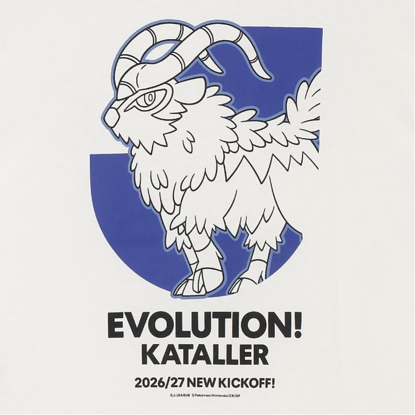 Gogoat T-Shirt White Kids Kataller Toyama x Pokemon J.League | J.League Online Store