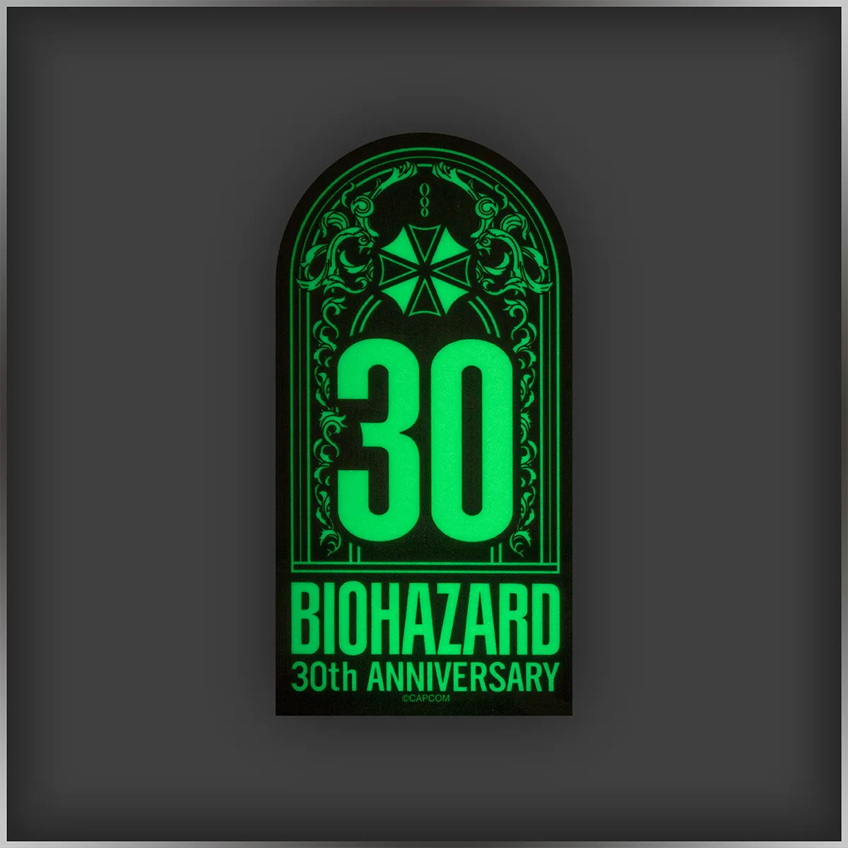 Glowing Sticker 30th Anniversary Logo | The World of Resident Evil 30th Anniversary Exhibition
