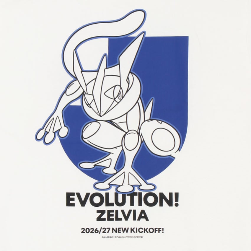 Greninja T-Shirt White FC Machida Zelvia x Pokemon J.League | J.League Online Store