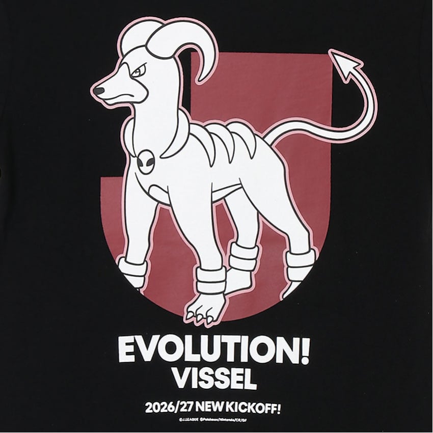 Houndoom T-Shirt Black Kids Vissel Kobe x Pokemon J.League | J.League Online Store