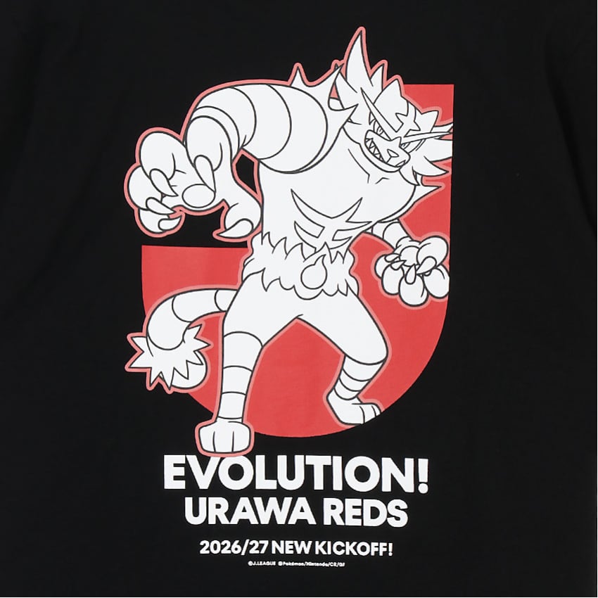 Incineroar T-Shirt Black Urawa Reds x Pokemon J.League | J.League Online Store