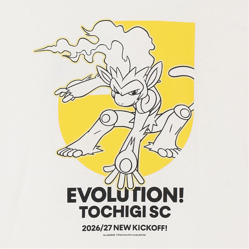 Infernape T-Shirt White Tochigi SC x Pokemon J.League | J.League Online Store
