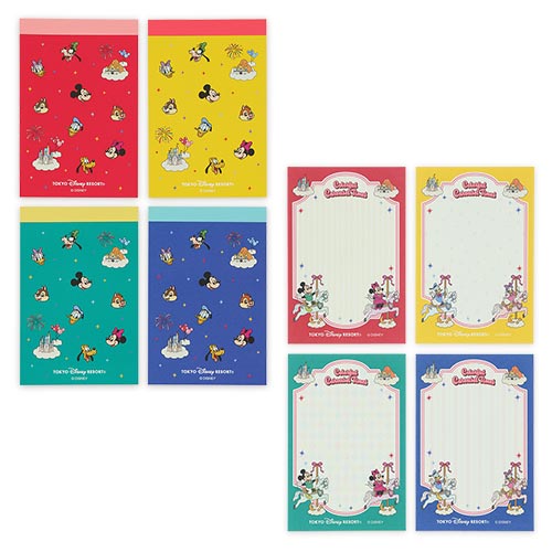 Mickey Mouse and Friends Memo 4-Piece Set Colorful Carousel Times | Tokyo Disney Resort