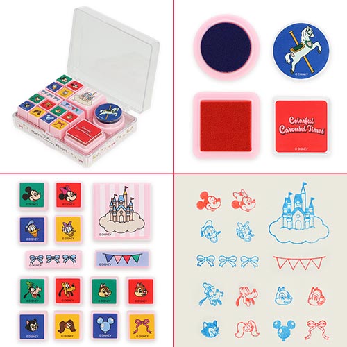 Mickey Mouse and Friends Stamp Set Colorful Carousel Times | Tokyo Disney Resort