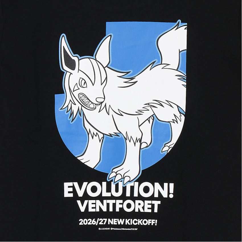 Mightyena T-Shirt Black Kids Ventforet Kofu x Pokemon J.League | J.League Online Store