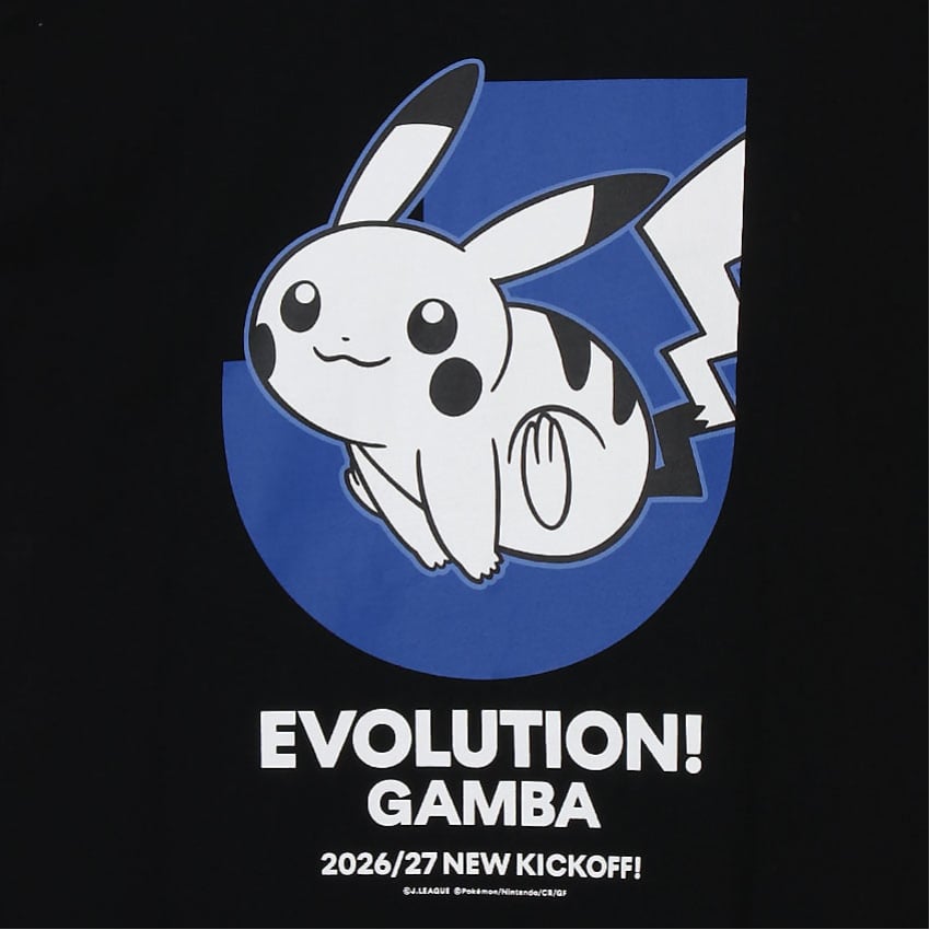 Pikachu T-Shirt Black Gamba Osaka x Pokemon J.League | J.League Online Store