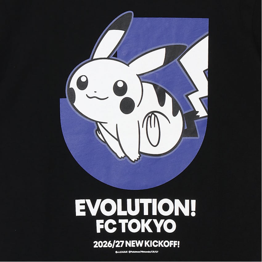 Pikachu T-Shirt Black Kids FC Tokyo x Pokemon J.League | J.League Online Store