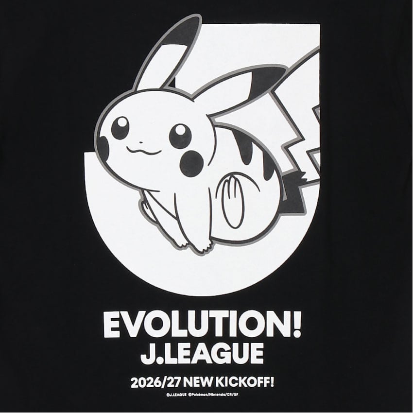 Pikachu T-Shirt Black Kids J.League x Pokemon J.League | J.League Online Store