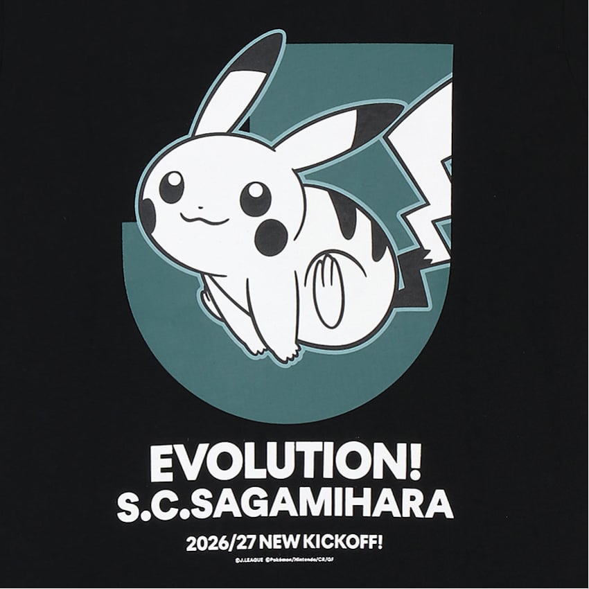 Pikachu T-Shirt Black Kids SC Sagamihara x Pokemon J.League | J.League Online Store