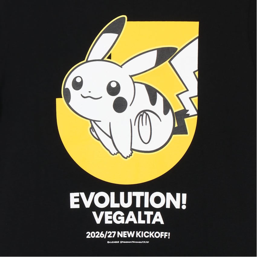 Pikachu T-Shirt Black Kids Vegalta Sendai x Pokemon J.League | J.League Online Store