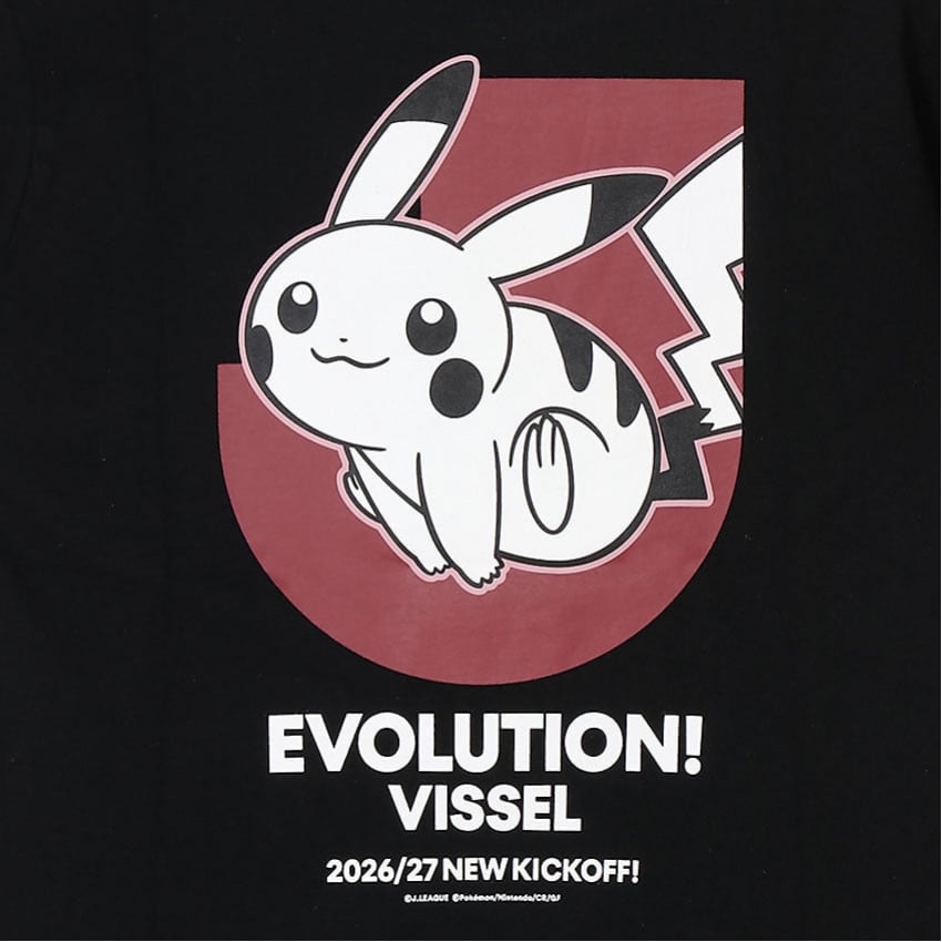 Pikachu T-Shirt Black Kids Vissel Kobe x Pokemon J.League | J.League Online Store