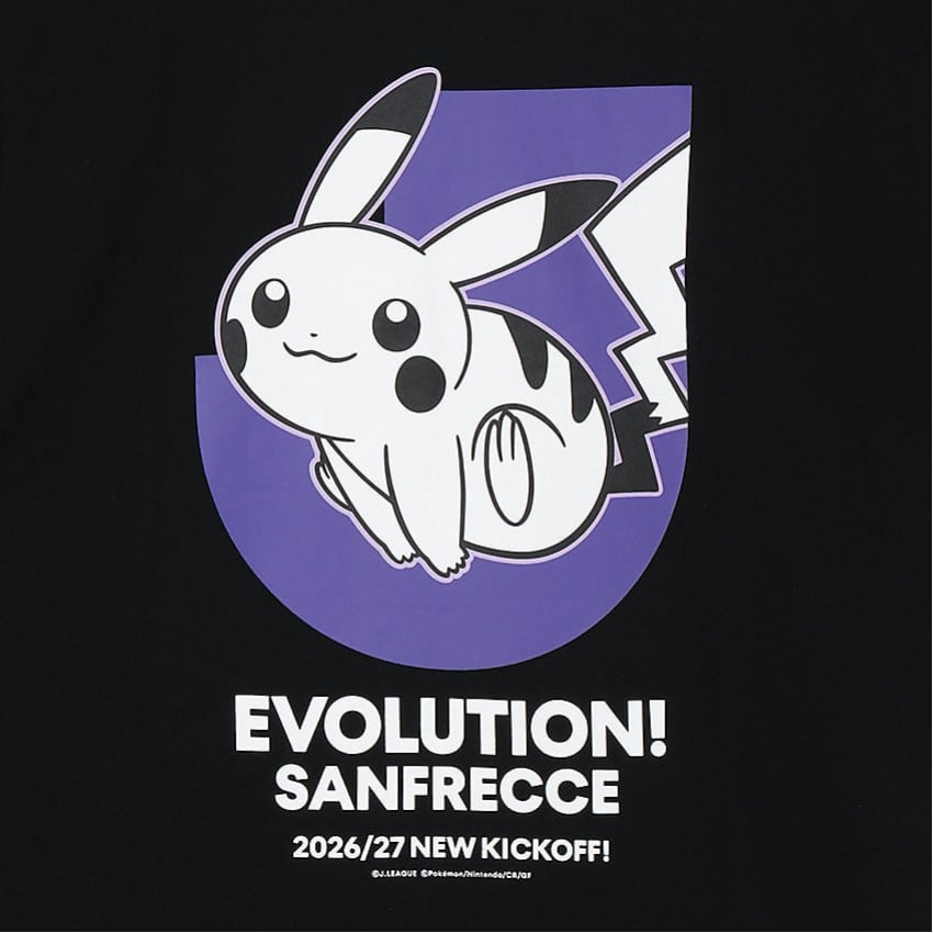 Pikachu T-Shirt Black Sanfrecce Hiroshima x Pokemon J.League | J.League Online Store