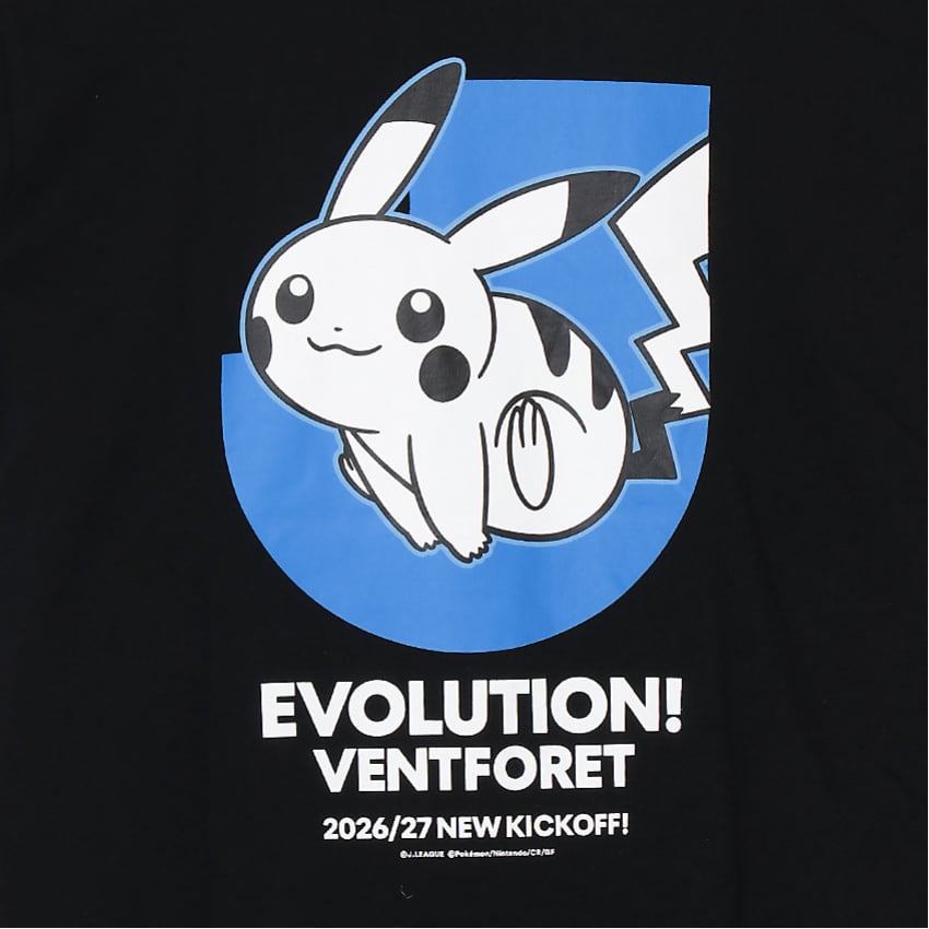 Pikachu T-Shirt Black Ventforet Kofu x Pokemon J.League | J.League Online Store