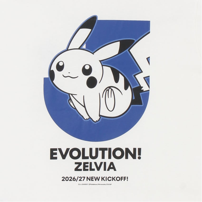 Pikachu T-Shirt White FC Machida Zelvia x Pokemon J.League | J.League Online Store