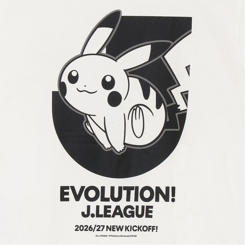 Pikachu T-Shirt White Kids J.League x Pokemon J.League | J.League Online Store