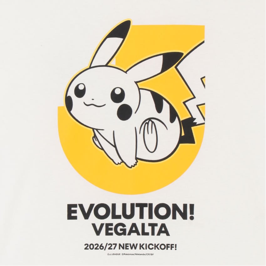 Pikachu T-Shirt White Kids Vegalta Sendai x Pokemon J.League | J.League Online Store