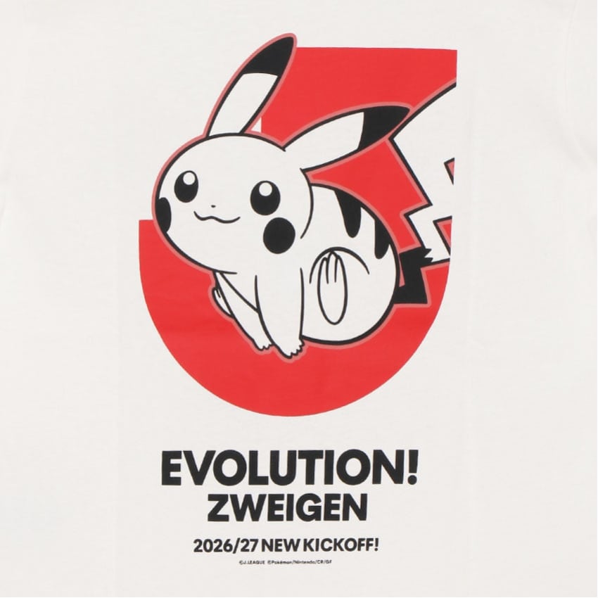 Pikachu T-Shirt White Kids Zweigen Kanazawa x Pokemon J.League | J.League Online Store
