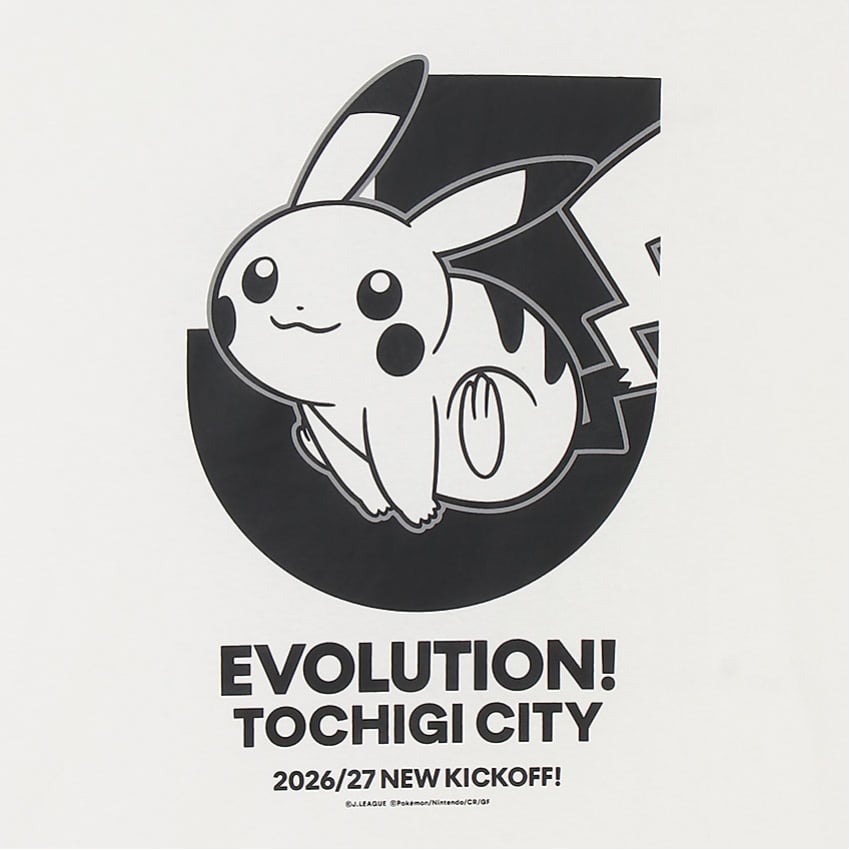 Pikachu T-Shirt White Tochigi City x Pokemon J.League | J.League Online Store