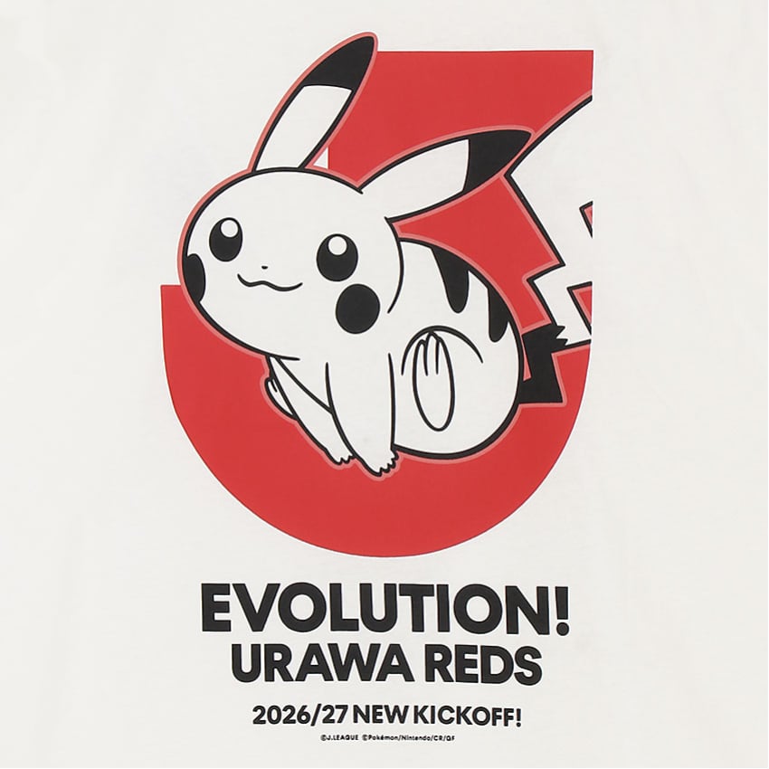 Pikachu T-Shirt White Urawa Reds x Pokemon J.League | J.League Online Store