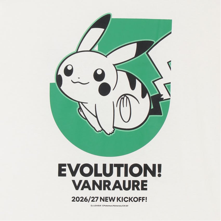 Pikachu T-Shirt White Vanraure Hachinohe x Pokemon J.League | J.League Online Store