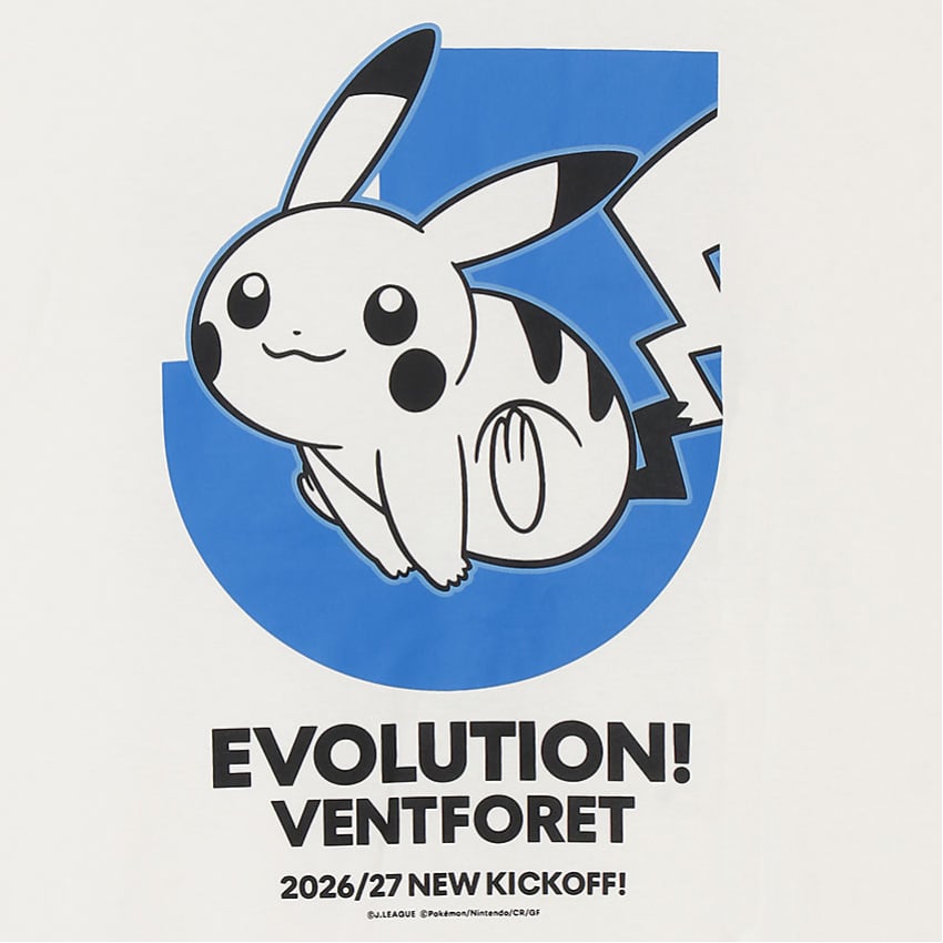 Pikachu T-Shirt White Ventforet Kofu x Pokemon J.League | J.League Online Store