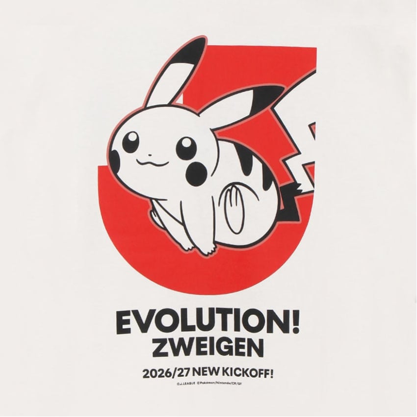 Pikachu T-Shirt White Zweigen Kanazawa x Pokemon J.League | J.League Online Store