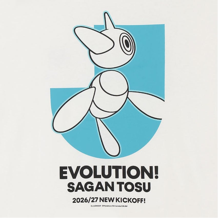 Porygon-Z T-Shirt White Sagan Tosu x Pokemon J.League | J.League Online Store