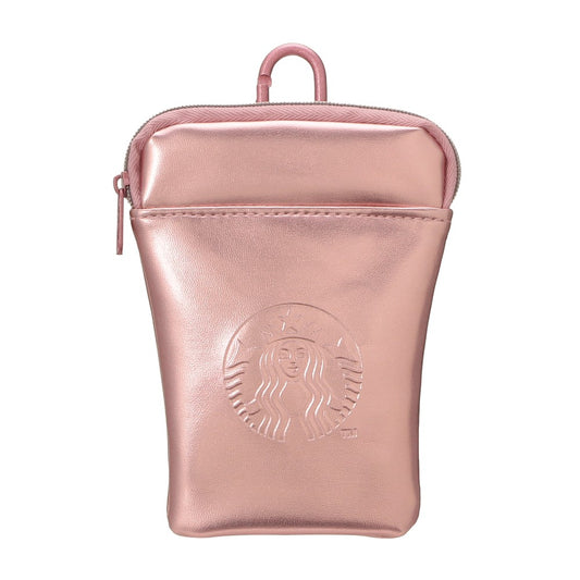 Starbucks Japan SAKURA Shine Brightly 2026 collection merchandise. Limited edition series featuring glitter pink stainless bottles, Stanley collaboration tumblers in pink gradient, and color-changing cups. The design theme highlights vivid spring colors, metallic gold accents, and bright cherry blossom patterns.