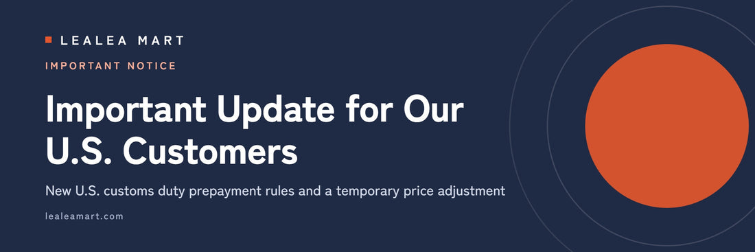 Important Update: Temporary Price Adjustment for Customers in the United States