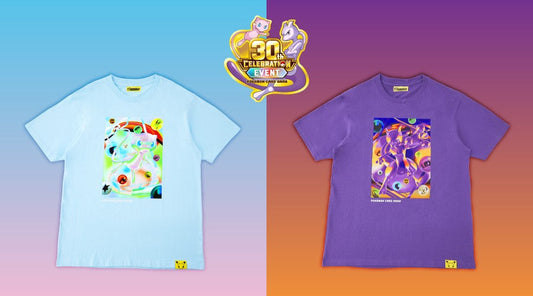 Pokémon Card Game 30th Celebration Event T-Shirt YOSHIROTTEN Mew Day Mewtwo Night Official Pokémon Center LEALEA MART