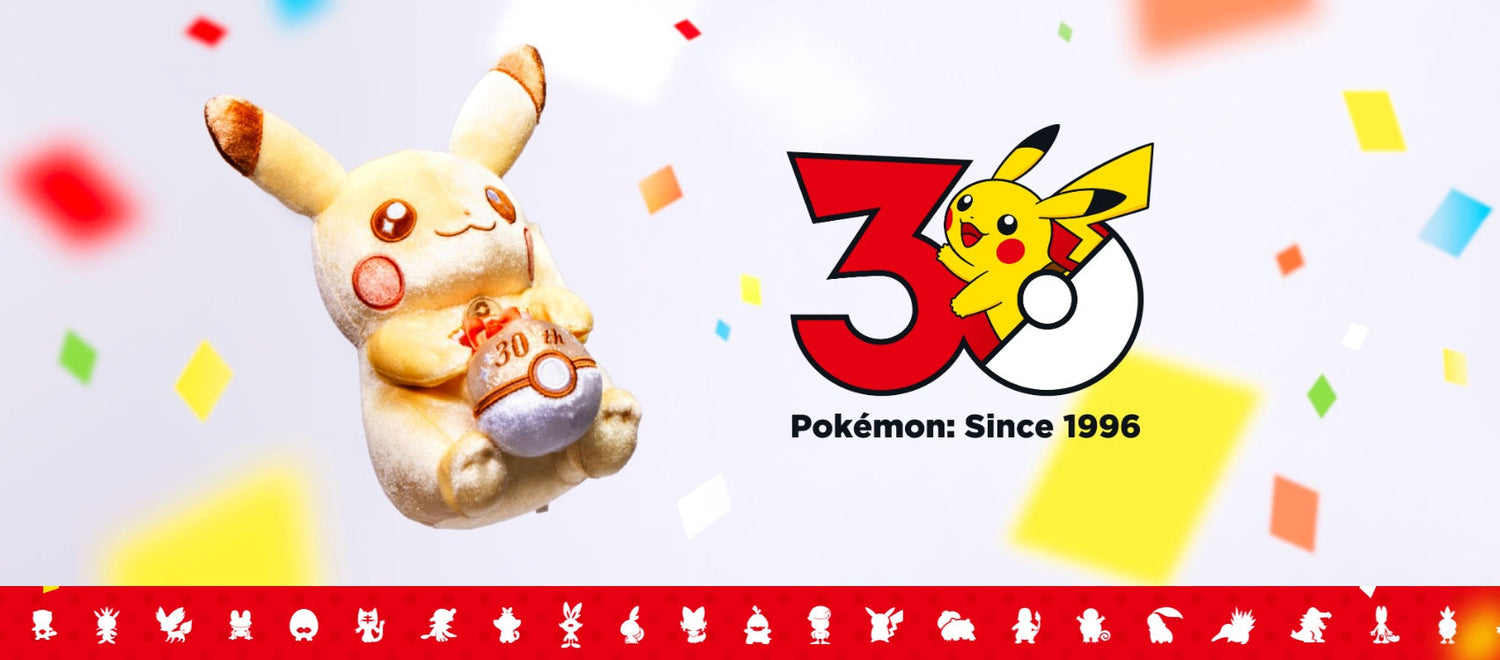 Pokemon collection celebrating 30th anniversary of Pokemon since 1996 at LEALEA MART.