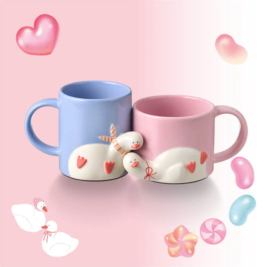 Hong Kong Starbucks - 2026 - 12OZ CALL DUCK HEAD TO HEAD MUG GIFT SET