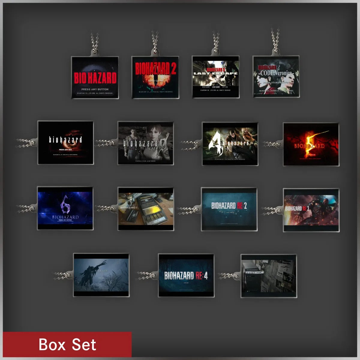 Box Art Keychain Box Set | The World of Resident Evil 30th Anniversary Exhibition