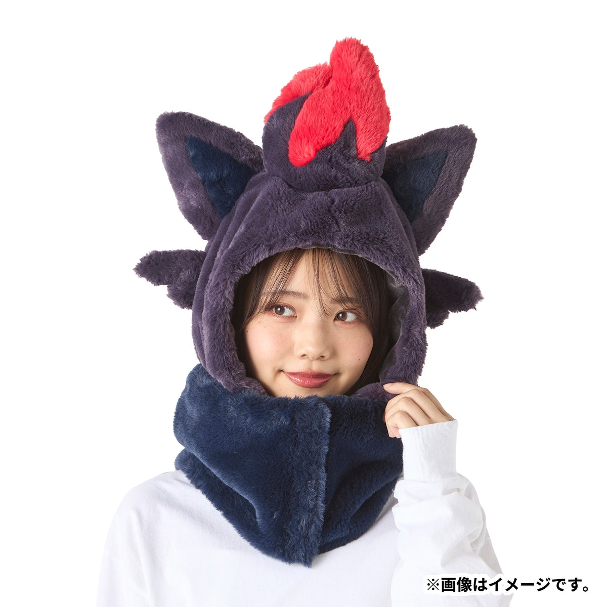 Zorua Zoroark Reversible Hooded Neck Warmer Pokémon Magic Hour Illusion! | Pokémon Center Japan