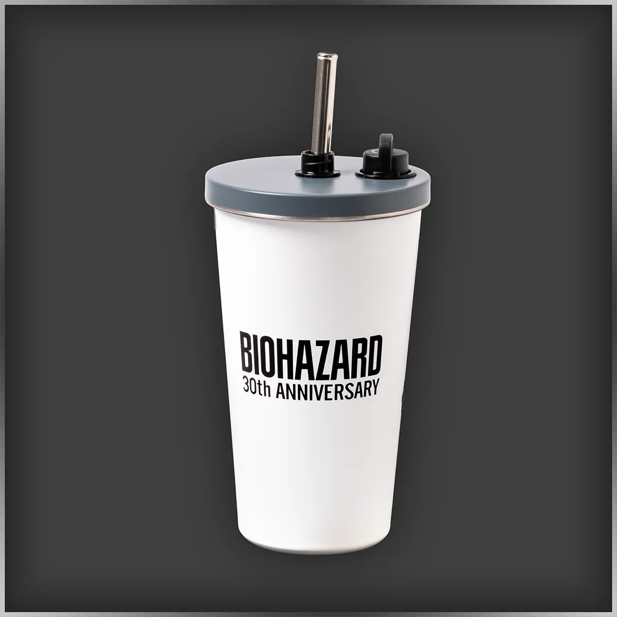 Stainless Steel Tumbler (w/ Straw) | The World of Resident Evil 30th Anniversary Exhibition