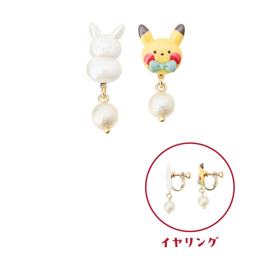 Pikachu Snowman & Ornament Clip-On Earrings Christmas JunbiChu! | Pokemon Center Japan
