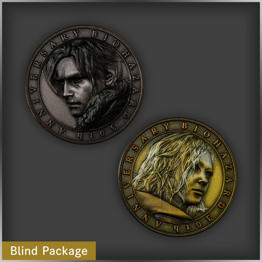 Antique Coin-Style Lapel Pin Blind Package | The World of Resident Evil 30th Anniversary Exhibition